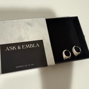 Ask & Embla Silver Hoop Earrings